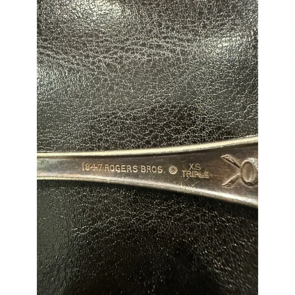 Vintage 1847 Rogers Bros XS Triple Silverplate Teaspoons Monogram S‎ Set of 2